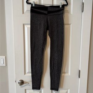 Lululemon Wunder Under Pant Luon Giant Herringbone Black Heathered